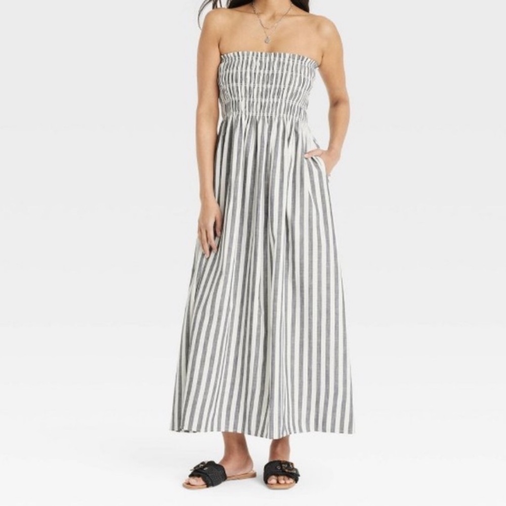 Universal Thread midi a-line striped dress